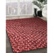 Machine Washable Transitional Dark Red Rug in a Family Room, wshpat3545rd