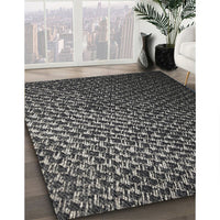 Patterned Mid Gray Novelty Rug, pat3545