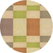 Square Machine Washable Transitional Bronze Brown Rug in a Living Room, wshpat3546brn