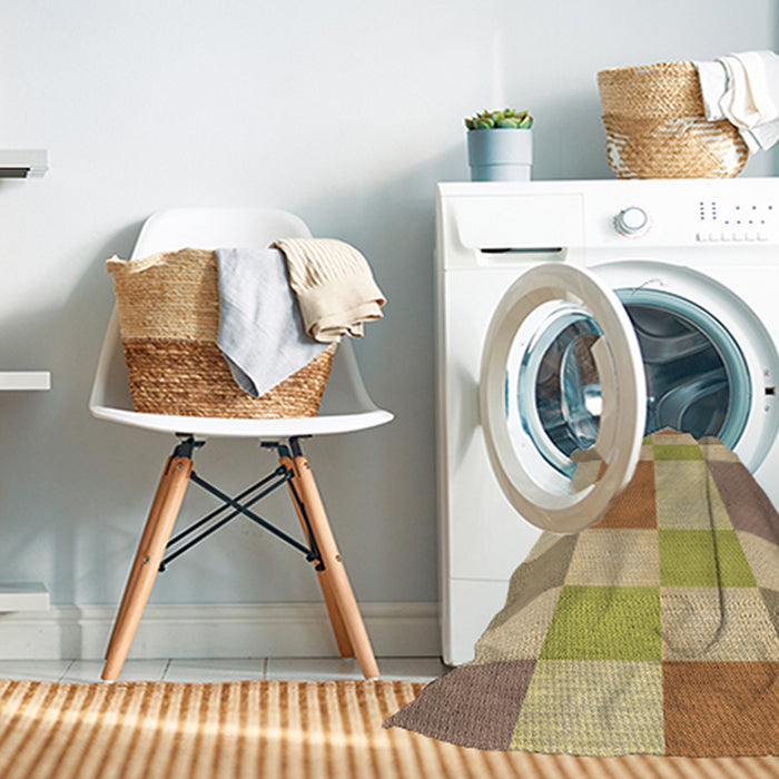 Machine Washable Transitional Bronze Brown Rug in a Washing Machine, wshpat3546brn