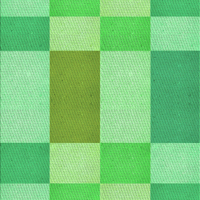 Machine Washable Transitional Green Rug, wshpat3546grn