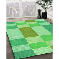 Patterned Green Rug, pat3546grn