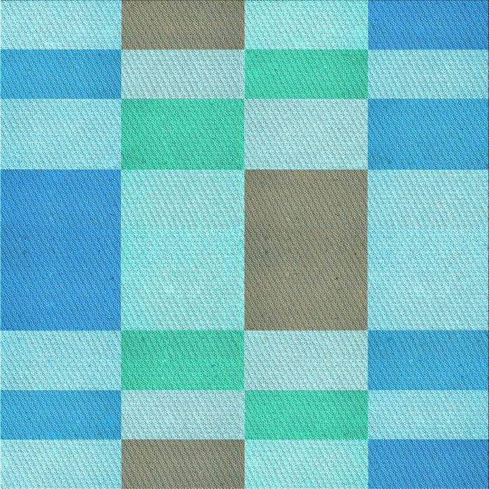 Round Patterned Macaw Blue Green Rug, pat3546lblu