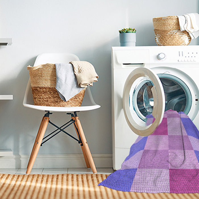 Machine Washable Transitional Purple Rug in a Washing Machine, wshpat3546pur
