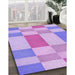 Machine Washable Transitional Purple Rug in a Family Room, wshpat3546pur