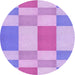 Square Patterned Purple Rug, pat3546pur