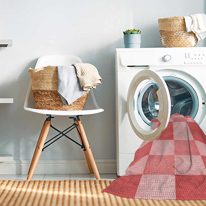 Machine Washable Transitional Pastel Pink Rug in a Washing Machine, wshpat3546rd