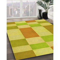 Patterned Caramel Brown Rug, pat3546yw