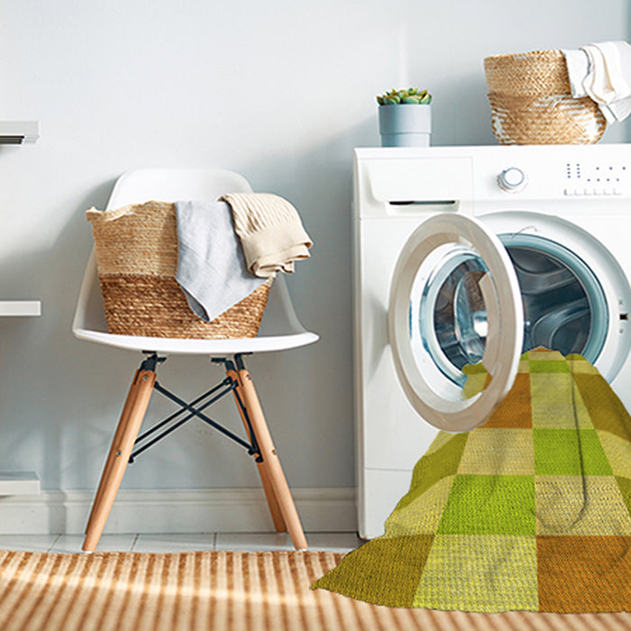 Machine Washable Transitional Caramel Brown Rug in a Washing Machine, wshpat3546yw