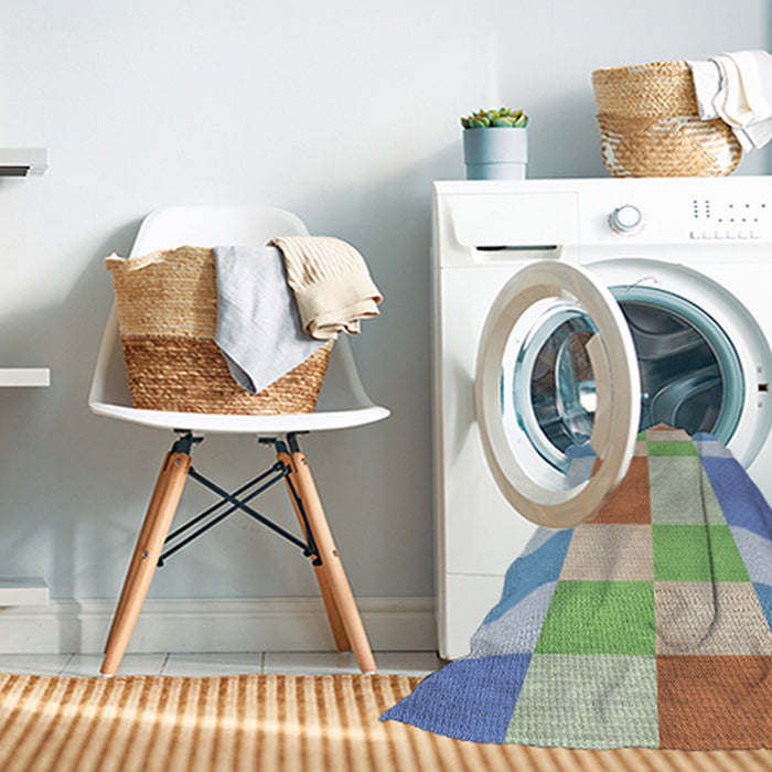 Machine Washable Transitional Platinum Gray Rug in a Washing Machine, wshpat3546