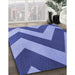 Machine Washable Transitional Denim Blue Rug in a Family Room, wshpat3547blu