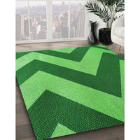 Patterned Green Rug, pat3547grn