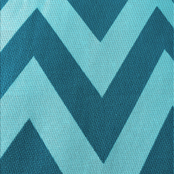 Patterned Dark Cyan Green Rug, pat3547lblu