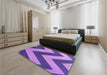 Patterned Amethyst Purple Rug in a Bedroom, pat3547pur