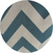 Sideview of Patterned Dark Blue Grey Blue Novelty Rug, pat3547