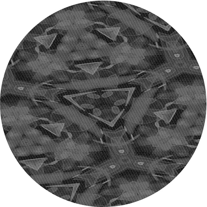 Square Machine Washable Transitional Charcoal Black Rug in a Living Room, wshpat3548gry