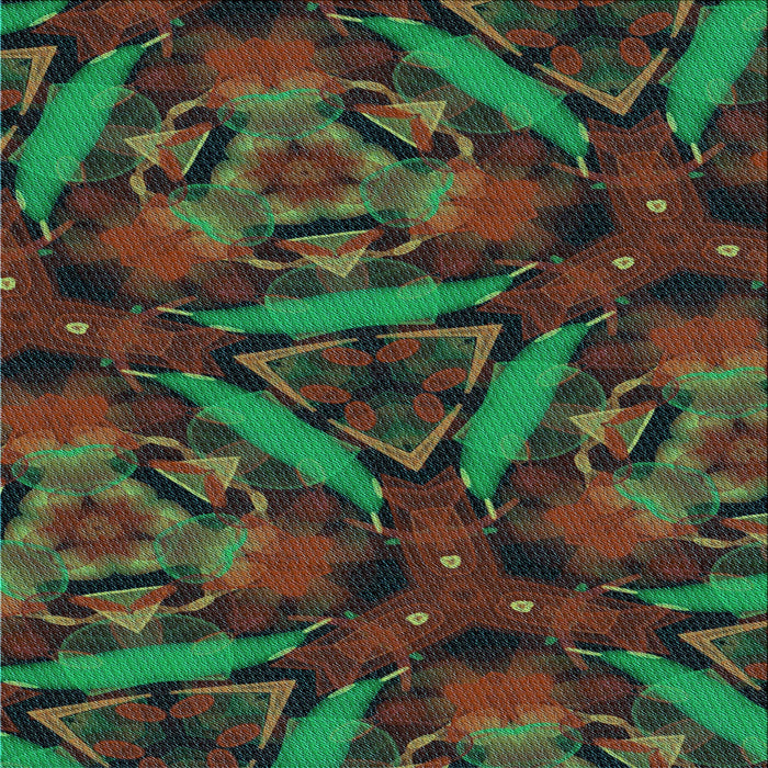 Round Machine Washable Transitional Pine Green Rug, wshpat3548lblu