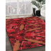 Machine Washable Transitional Red Rug in a Family Room, wshpat3548rd