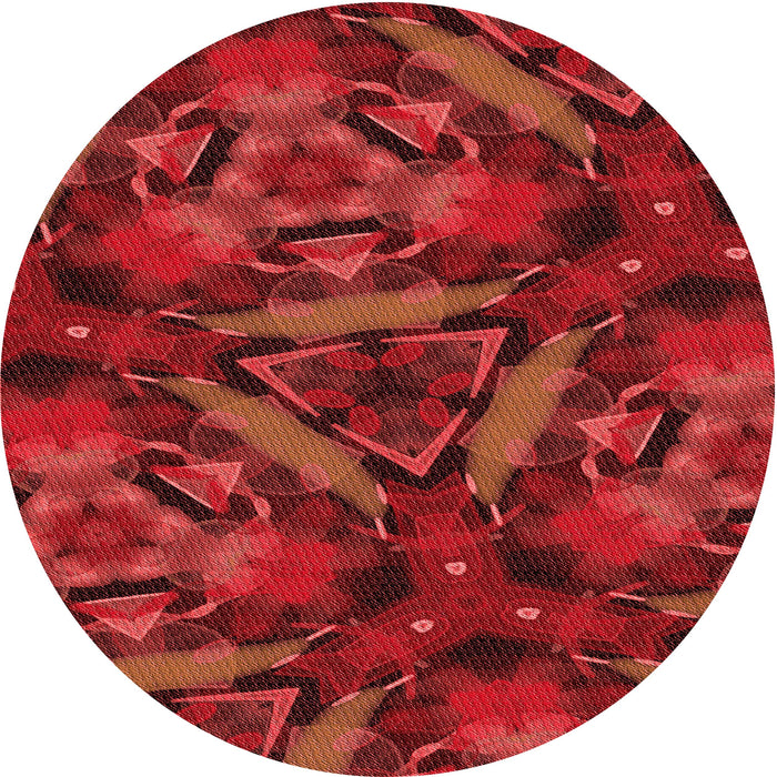 Square Machine Washable Transitional Red Rug in a Living Room, wshpat3548rd