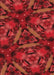 Machine Washable Transitional Red Rug, wshpat3548rd