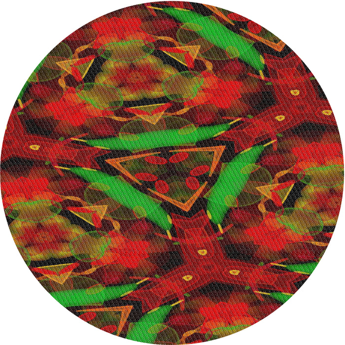 Square Machine Washable Transitional Crimson Red Rug, wshpat3548