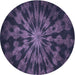 Square Machine Washable Transitional Purple Sage Bush Purple Rug in a Living Room, wshpat3549blu