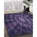 Machine Washable Transitional Purple Sage Bush Purple Rug in a Family Room, wshpat3549blu