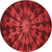 Square Machine Washable Transitional Red Rug in a Living Room, wshpat3549rd