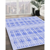 Patterned Sky Blue Rug, pat355blu