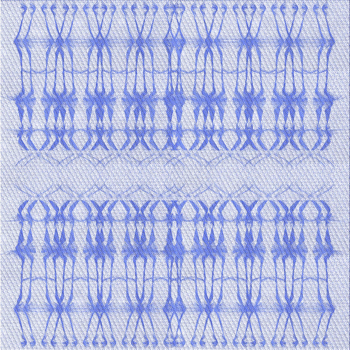 Round Patterned Sky Blue Rug, pat355blu