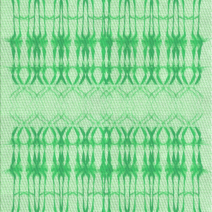 Machine Washable Transitional Green Rug, wshpat355grn