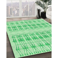 Patterned Green Rug, pat355grn