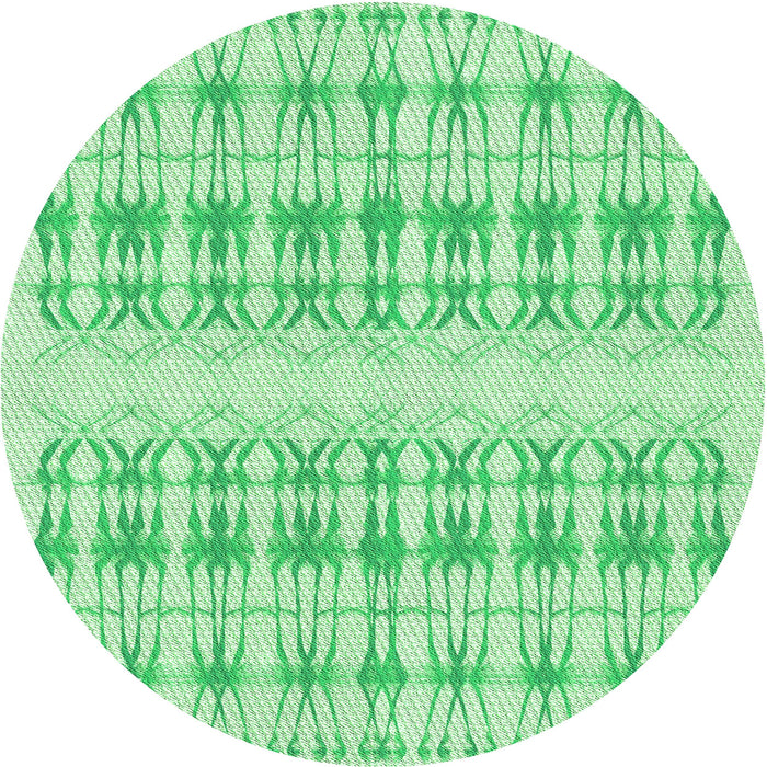 Square Patterned Green Rug, pat355grn