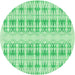 Square Patterned Green Rug, pat355grn