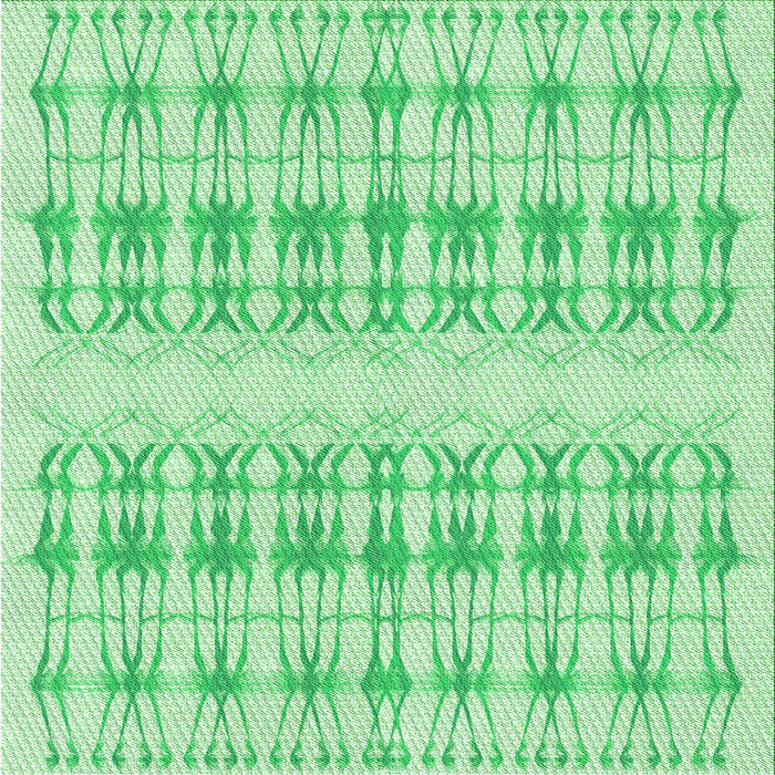 Round Patterned Green Rug, pat355grn