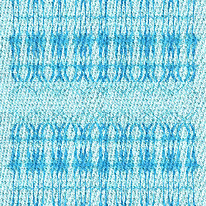 Machine Washable Transitional Blue Rug, wshpat355lblu