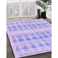 Patterned Purple Mimosa Purple Rug, pat355pur