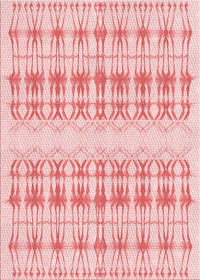 Machine Washable Transitional Light Red Pink Rug, wshpat355rd