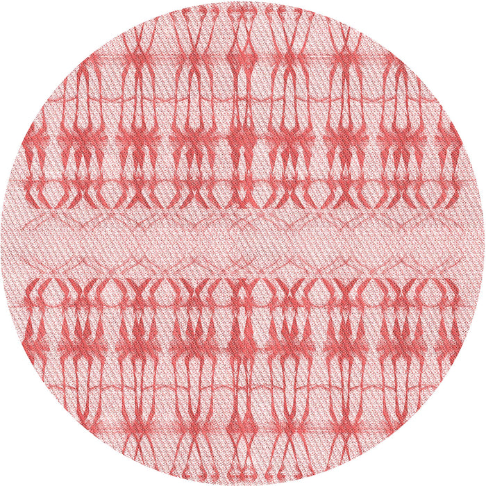 Square Patterned Light Red Pink Rug, pat355rd