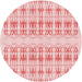 Square Patterned Light Red Pink Rug, pat355rd