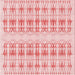 Round Patterned Light Red Pink Rug, pat355rd