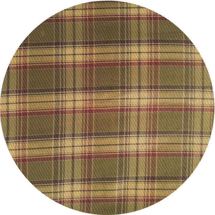 Square Patterned Saddle Brown Rug, pat3550brn