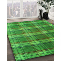 Patterned Green Rug, pat3550grn