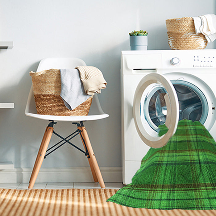 Machine Washable Transitional Green Rug in a Washing Machine, wshpat3550grn