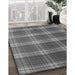 Patterned Gunmetal Gray Rug in Family Room, pat3550gry