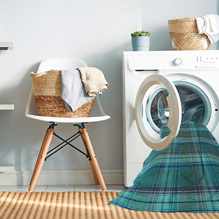 Machine Washable Transitional Dark Turquoise Green Rug in a Washing Machine, wshpat3550lblu