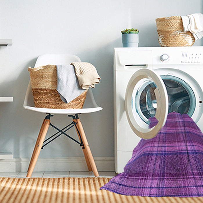 Machine Washable Transitional Purple Rug in a Washing Machine, wshpat3550pur