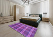 Patterned Purple Rug in a Bedroom, pat3550pur