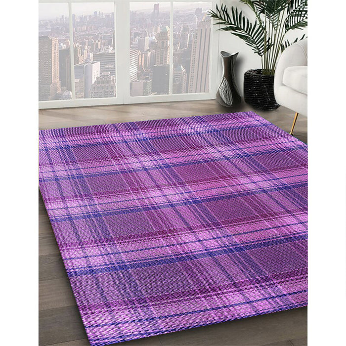 Machine Washable Transitional Purple Rug in a Family Room, wshpat3550pur