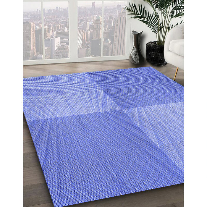 Machine Washable Transitional Blue Rug in a Family Room, wshpat3551blu